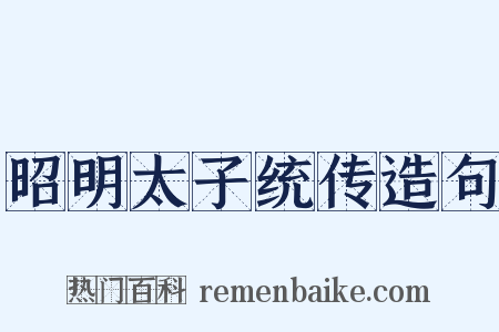 昭明太子统传造句是什么意思的图片